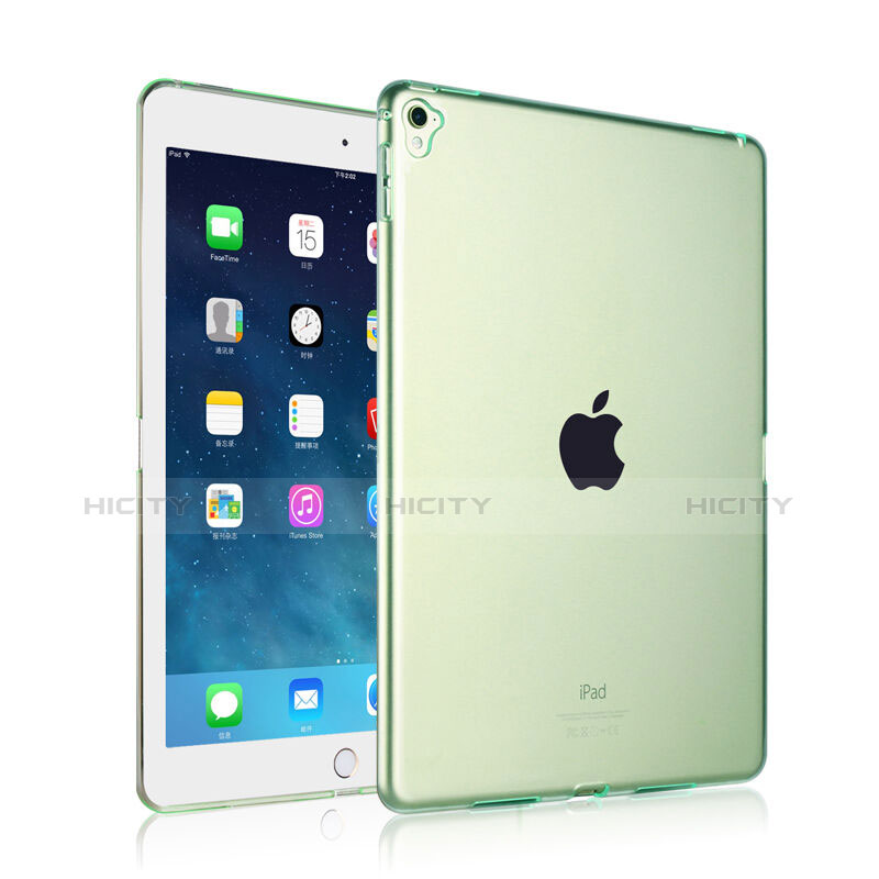 Coque Ultra Slim Silicone Souple Transparente pour Apple iPad Pro 9.7 Vert Plus