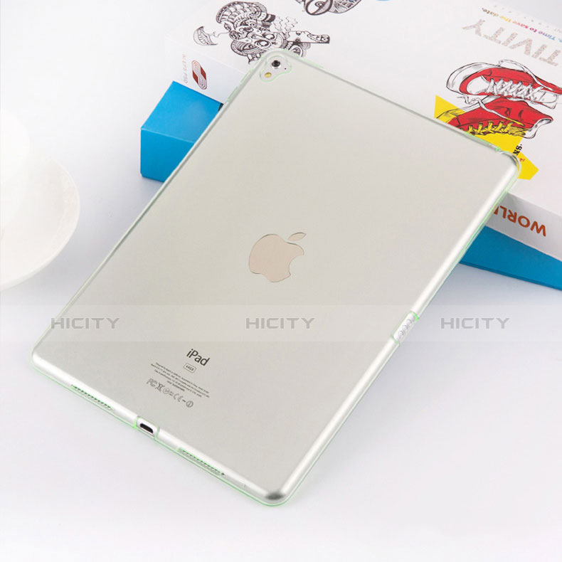 Coque Ultra Slim Silicone Souple Transparente pour Apple iPad Pro 9.7 Vert Plus