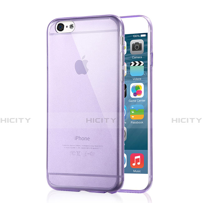 Coque Ultra Slim Silicone Souple Transparente pour Apple iPhone 6 Violet Plus