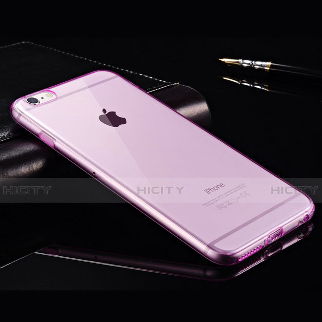 Coque Ultra Slim Silicone Souple Transparente pour Apple iPhone 6 Violet Plus