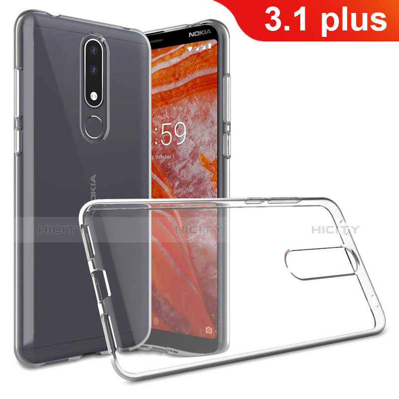 Coque Ultra Slim Silicone Souple Transparente pour Nokia 3.1 Plus Clair Plus