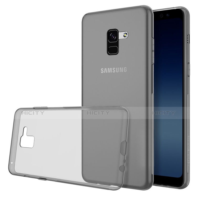 Coque Ultra Slim Silicone Souple Transparente pour Samsung Galaxy A8 (2018) Duos A530F Gris Plus