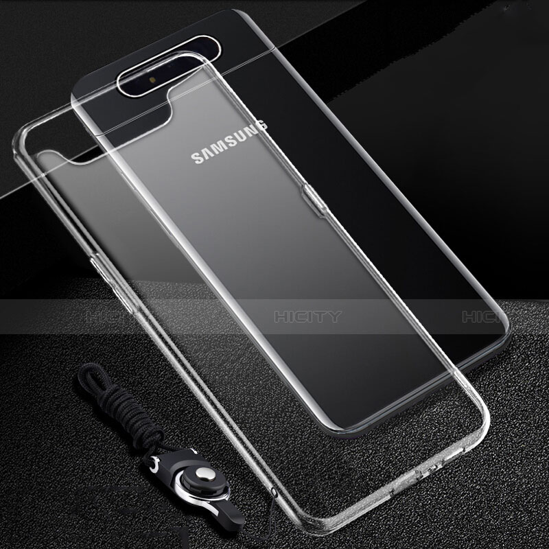 Coque Ultra Slim Silicone Souple Transparente pour Samsung Galaxy A80 Clair Plus