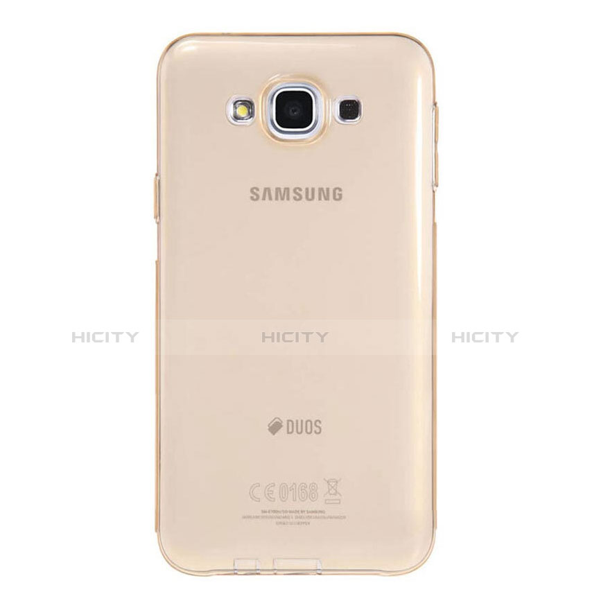 Coque Ultra Slim Silicone Souple Transparente pour Samsung Galaxy E7 SM-E700 E7000 Or Plus