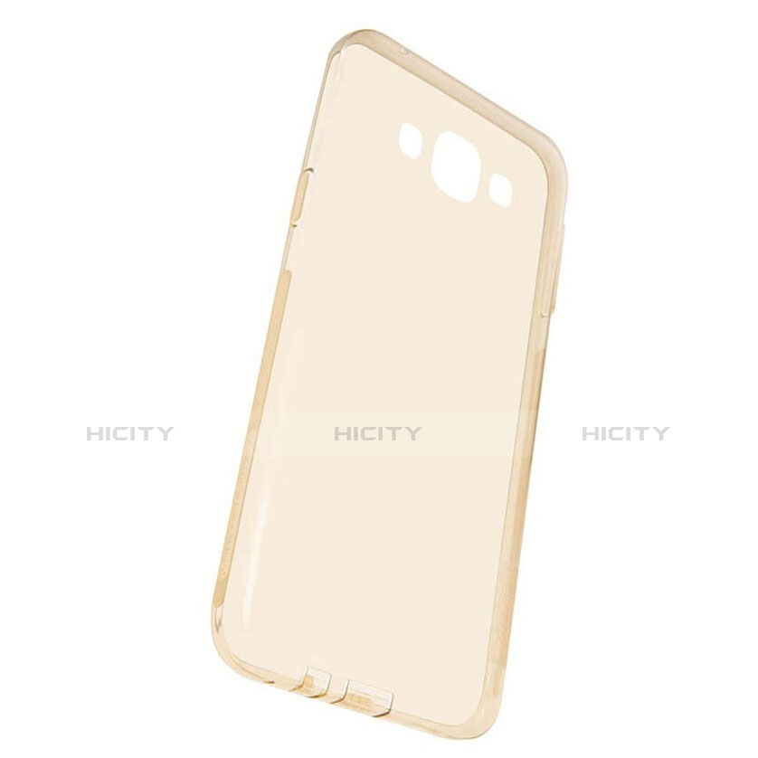 Coque Ultra Slim Silicone Souple Transparente pour Samsung Galaxy E7 SM-E700 E7000 Or Plus