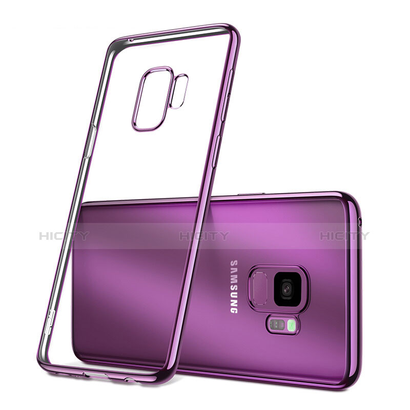 Coque Ultra Slim Silicone Souple Transparente pour Samsung Galaxy S9 Violet Plus