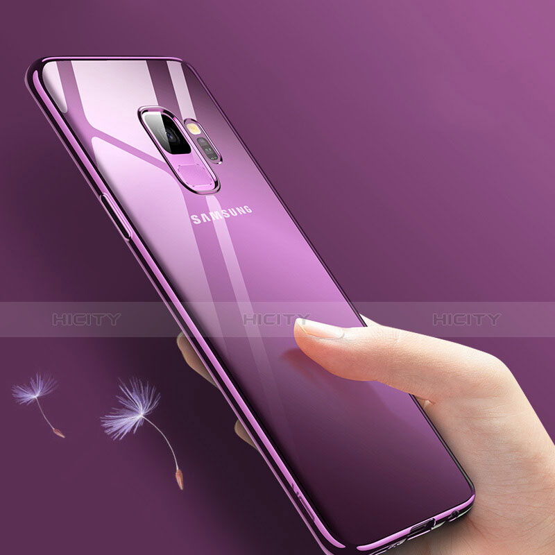 Coque Ultra Slim Silicone Souple Transparente pour Samsung Galaxy S9 Violet Plus