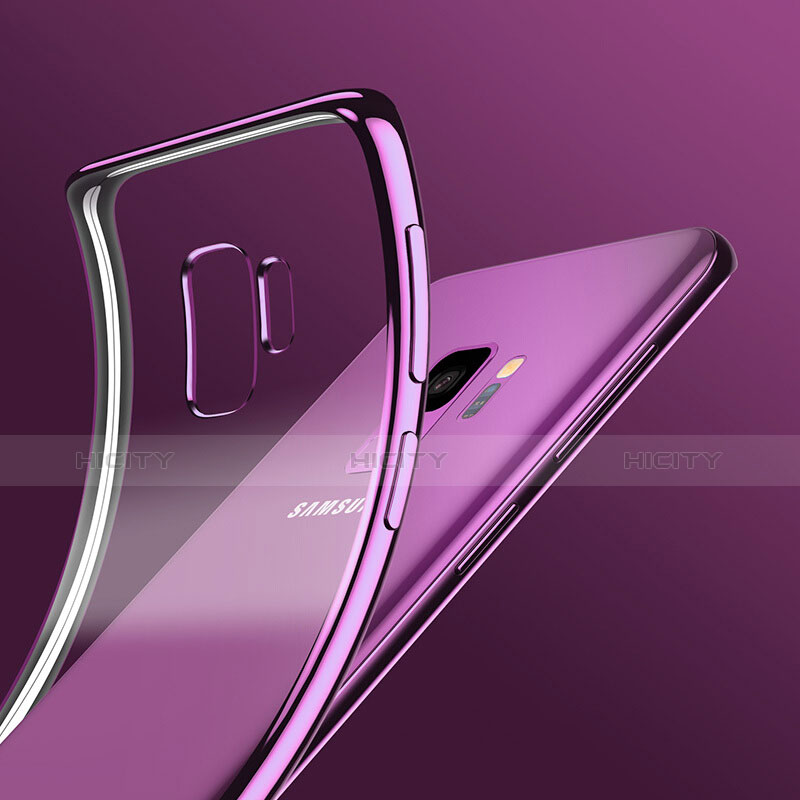 Coque Ultra Slim Silicone Souple Transparente pour Samsung Galaxy S9 Violet Plus