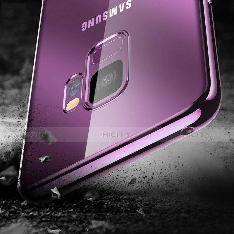 Coque Ultra Slim Silicone Souple Transparente pour Samsung Galaxy S9 Violet Plus