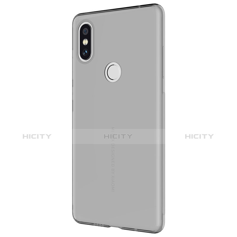 Coque Ultra Slim Silicone Souple Transparente pour Xiaomi Mi Mix 2S Gris Plus