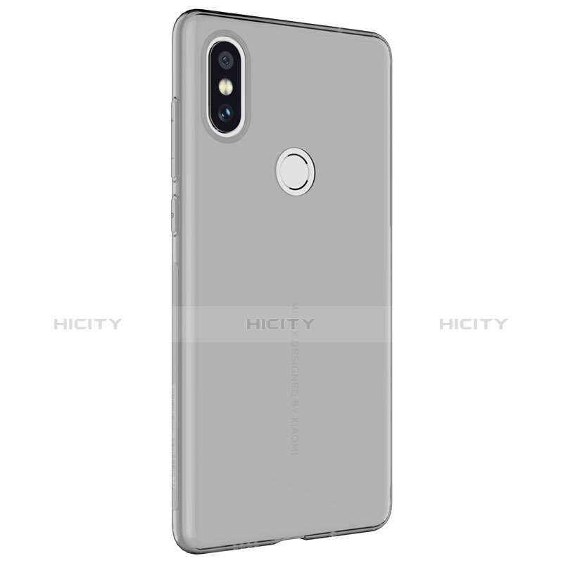 Coque Ultra Slim Silicone Souple Transparente pour Xiaomi Mi Mix 2S Gris Plus