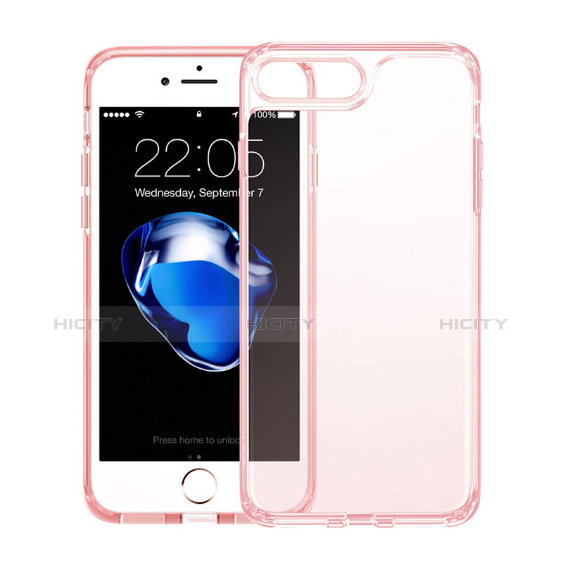 Coque Ultra Slim TPU Souple Transparente pour Apple iPhone 8 Plus Rose Plus