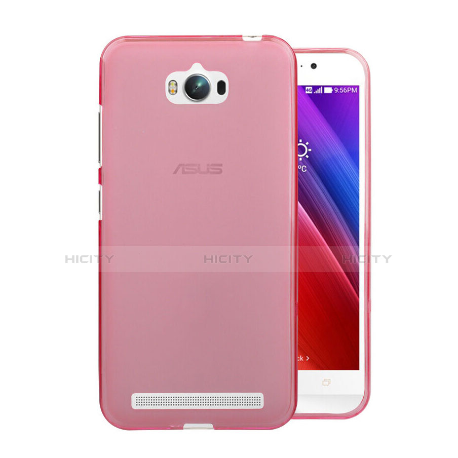 Coque Ultra Slim TPU Souple Transparente pour Asus Zenfone Max ZC550KL Rose Plus