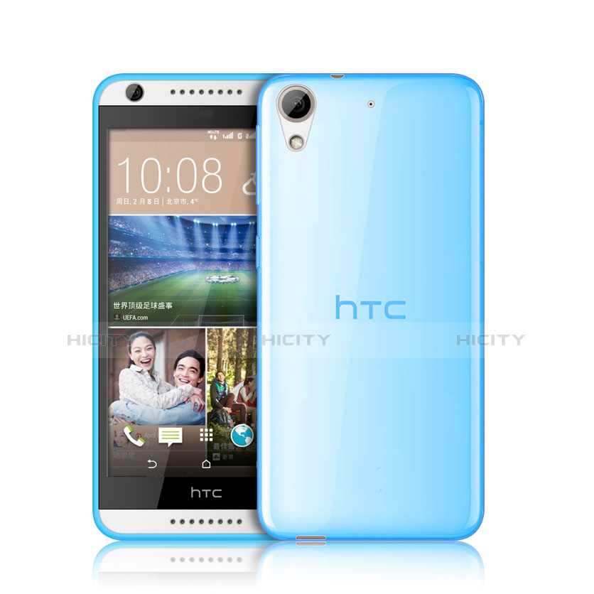 Coque Ultra Slim TPU Souple Transparente pour HTC Desire 626 Bleu Plus