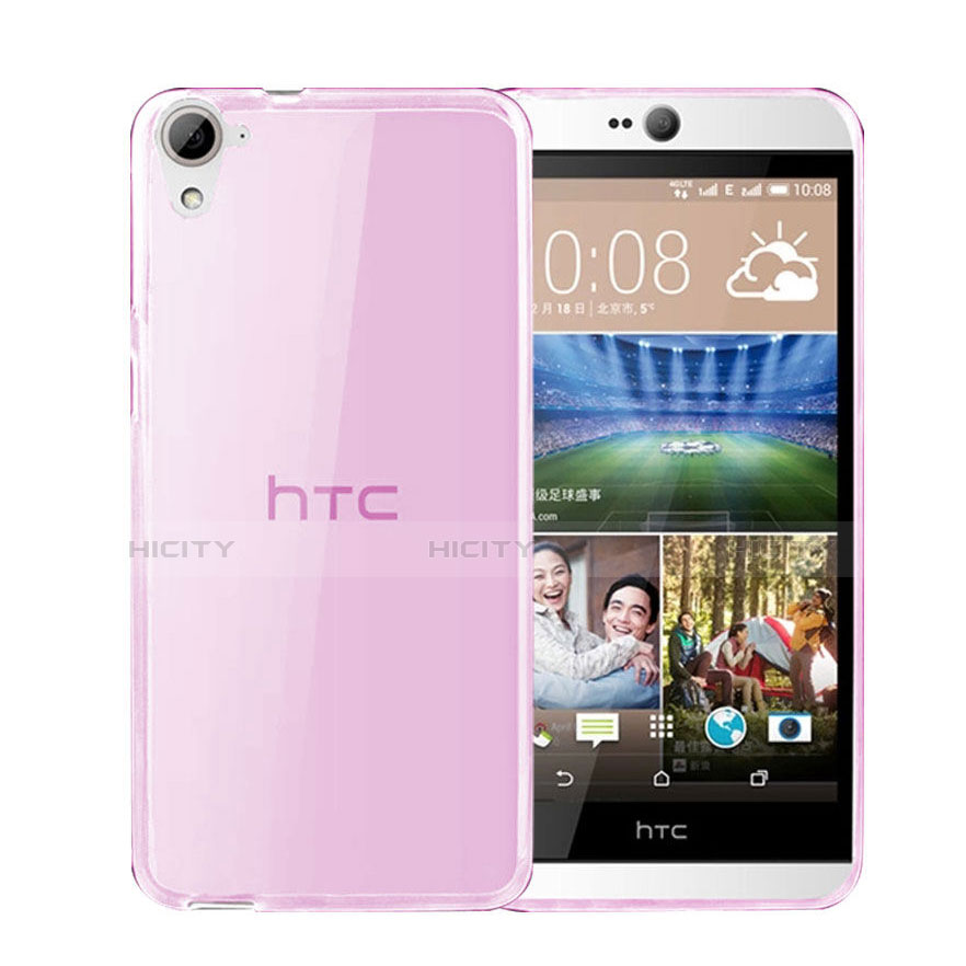 Coque Ultra Slim TPU Souple Transparente pour HTC Desire 826 826T 826W Rose Plus