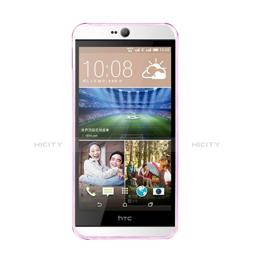 Coque Ultra Slim TPU Souple Transparente pour HTC Desire 826 826T 826W Rose Plus