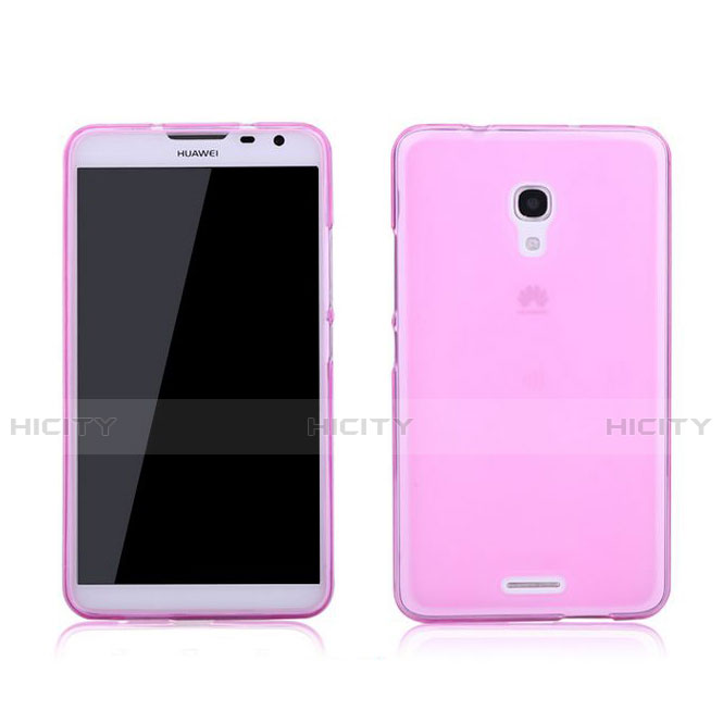 Coque Ultra Slim TPU Souple Transparente pour Huawei Ascend Mate 2 Rose Plus