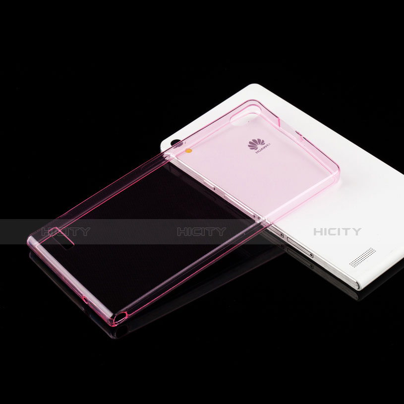 Coque Ultra Slim TPU Souple Transparente pour Huawei Ascend P6 Rose Plus