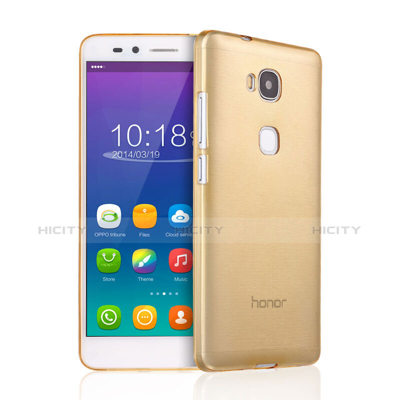 Coque Ultra Slim TPU Souple Transparente pour Huawei Honor 5X Or Plus