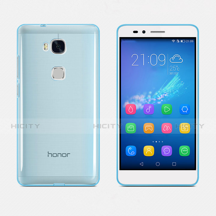 Coque Ultra Slim TPU Souple Transparente pour Huawei Honor Play 5X Bleu Plus