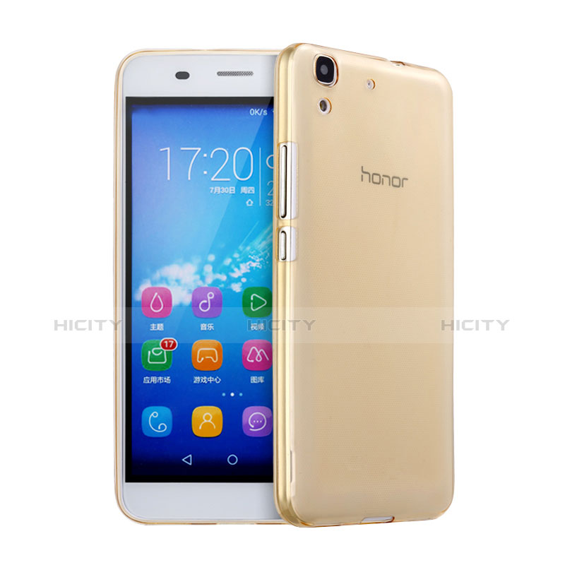 Coque Ultra Slim TPU Souple Transparente pour Huawei Y6 Or Plus