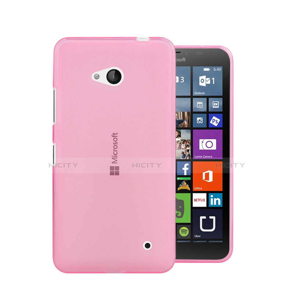 Coque Ultra Slim TPU Souple Transparente pour Microsoft Lumia 640 Rose Plus