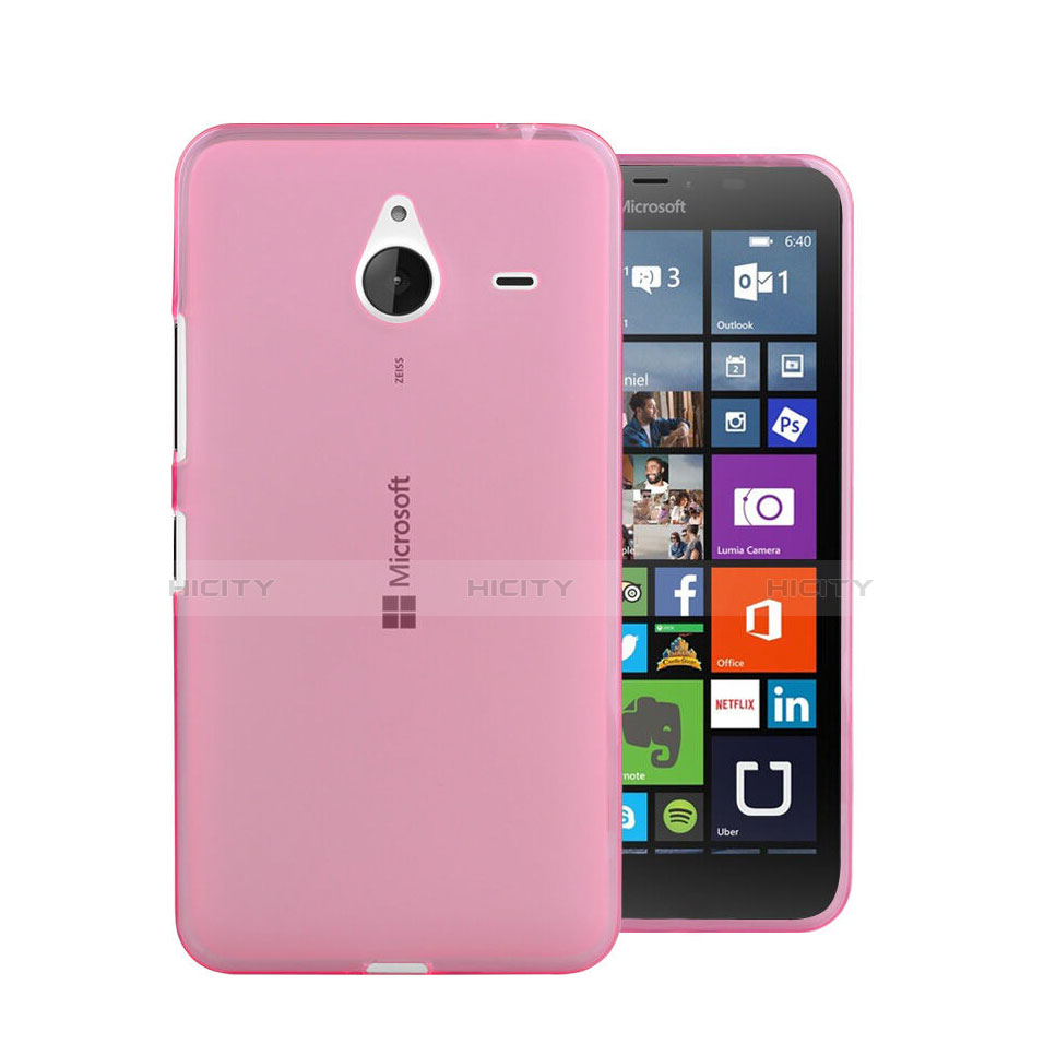 Coque Ultra Slim TPU Souple Transparente pour Microsoft Lumia 640 XL Lte Rose Plus