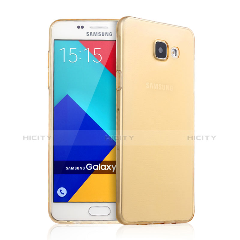 Coque Ultra Slim TPU Souple Transparente pour Samsung Galaxy A5 (2016) SM-A510F Or Plus