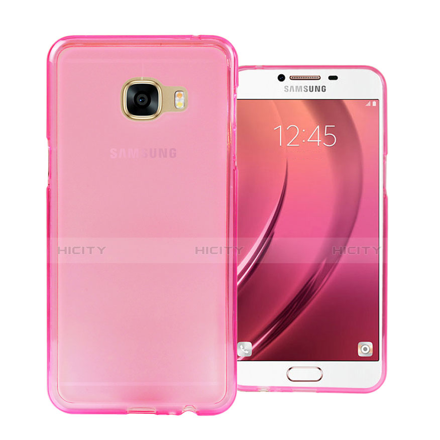 Coque Ultra Slim TPU Souple Transparente pour Samsung Galaxy C5 SM-C5000 Rose Plus