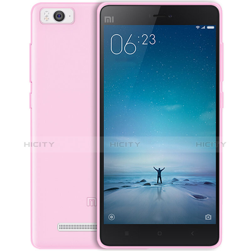 Coque Ultra Slim TPU Souple Transparente pour Xiaomi Mi 4C Rose Plus