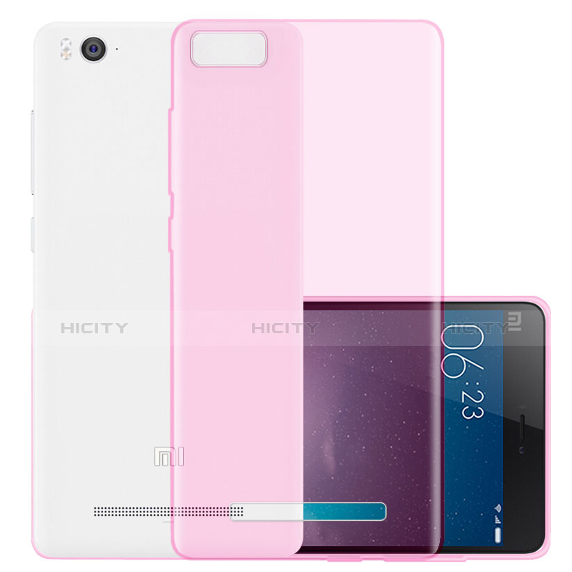 Coque Ultra Slim TPU Souple Transparente pour Xiaomi Mi 4C Rose Plus