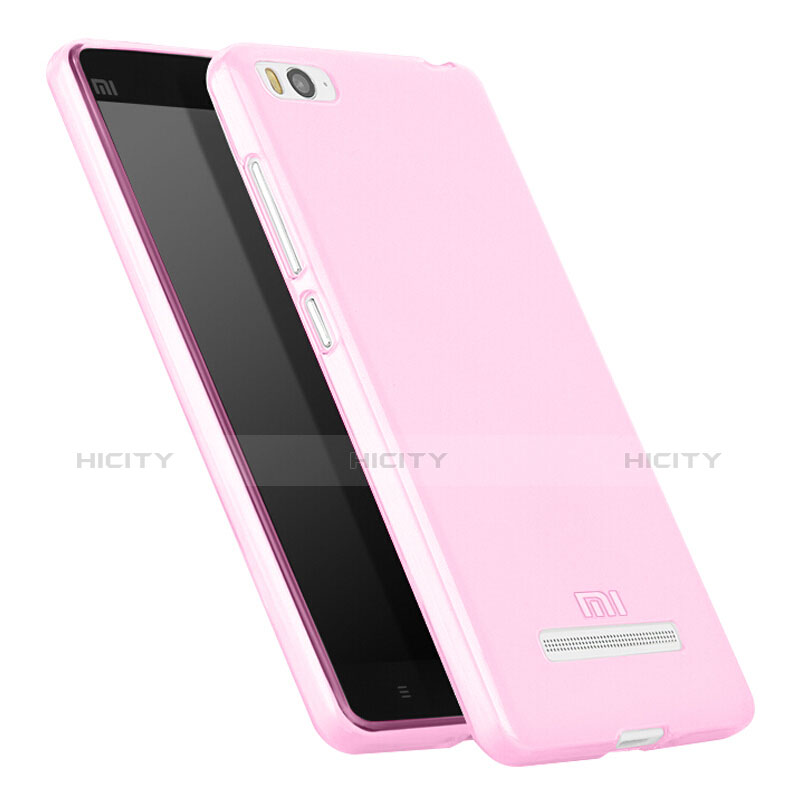 Coque Ultra Slim TPU Souple Transparente pour Xiaomi Mi 4C Rose Plus