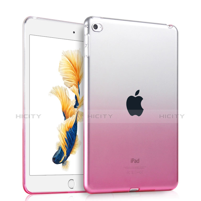 Coque Ultra Slim Transparente Souple Degrade pour Apple iPad Air 2 Rose Plus