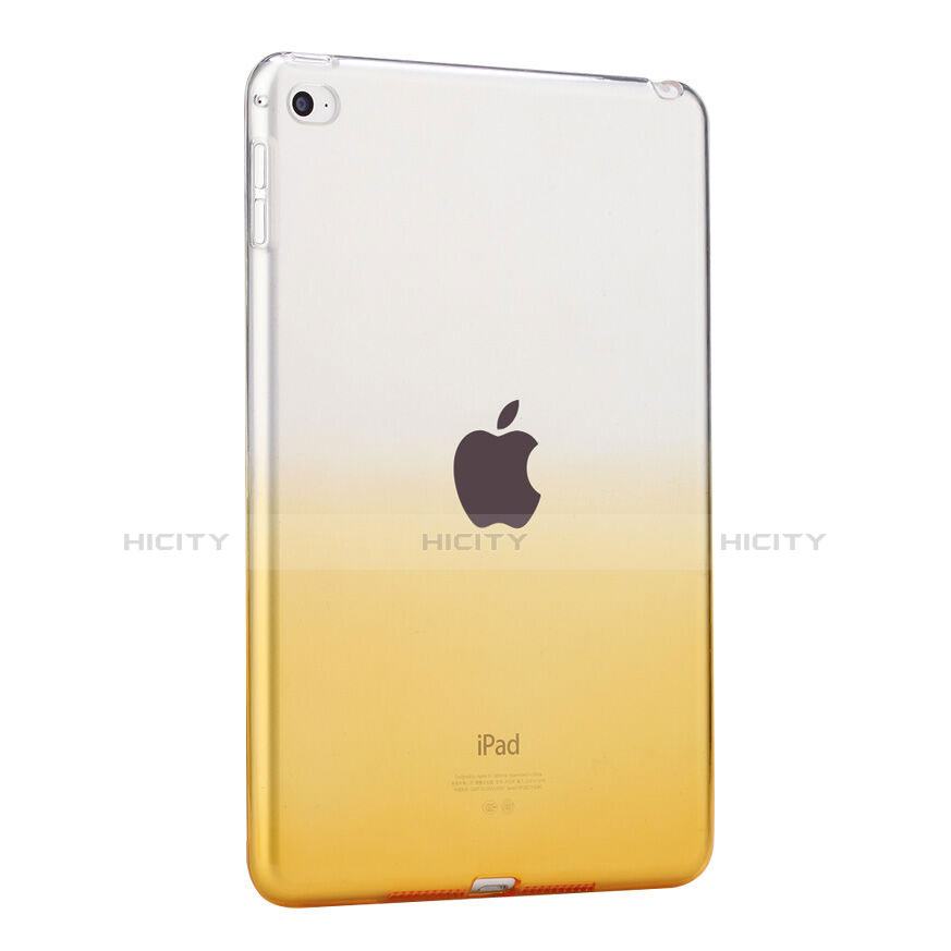 Coque Ultra Slim Transparente Souple Degrade pour Apple iPad Mini 4 Jaune Plus