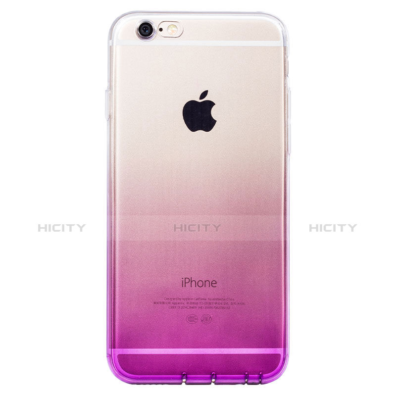 Coque Ultra Slim Transparente Souple Degrade pour Apple iPhone 6 Plus Violet Plus