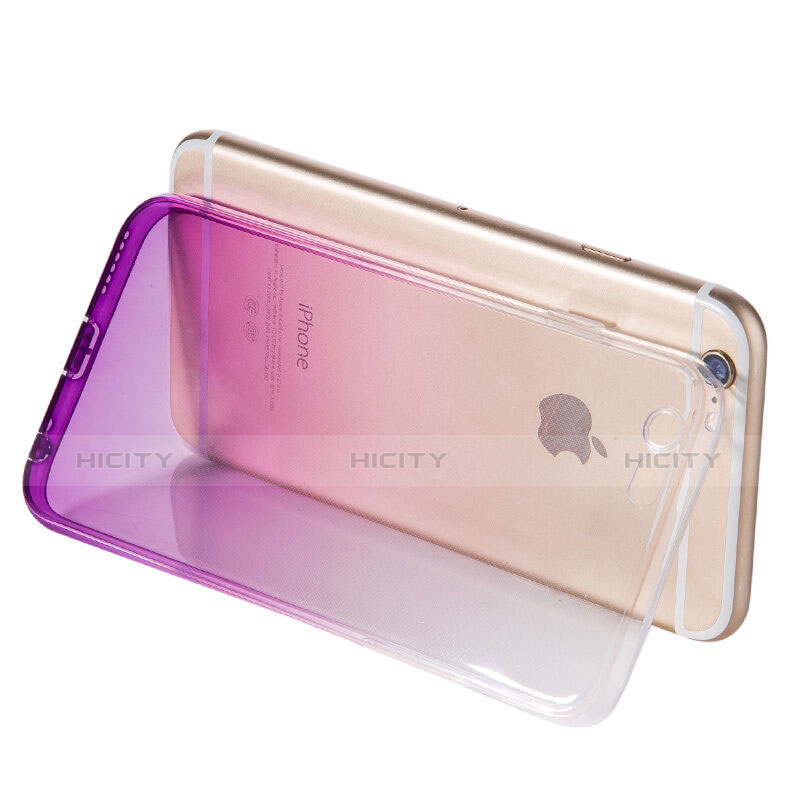 Coque Ultra Slim Transparente Souple Degrade pour Apple iPhone 6 Plus Violet Plus