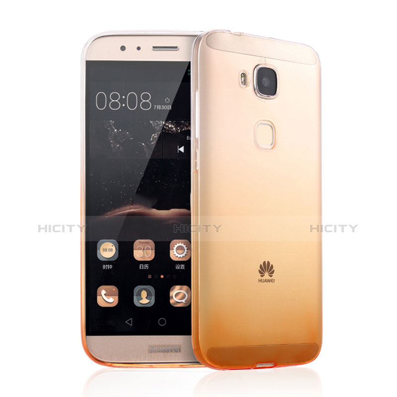 Coque Ultra Slim Transparente Souple Degrade pour Huawei G8 Jaune Plus