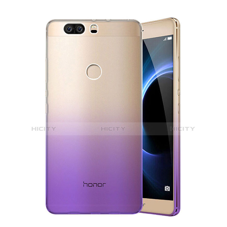 Coque Ultra Slim Transparente Souple Degrade pour Huawei Honor V8 Violet Plus