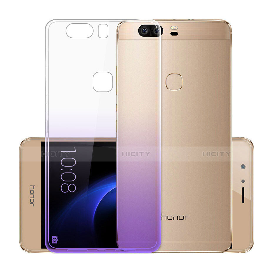 Coque Ultra Slim Transparente Souple Degrade pour Huawei Honor V8 Violet Plus