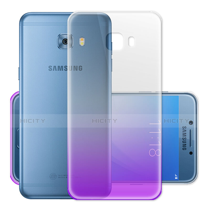 Coque Ultra Slim Transparente Souple Degrade pour Samsung Galaxy C5 Pro C5010 Violet Plus