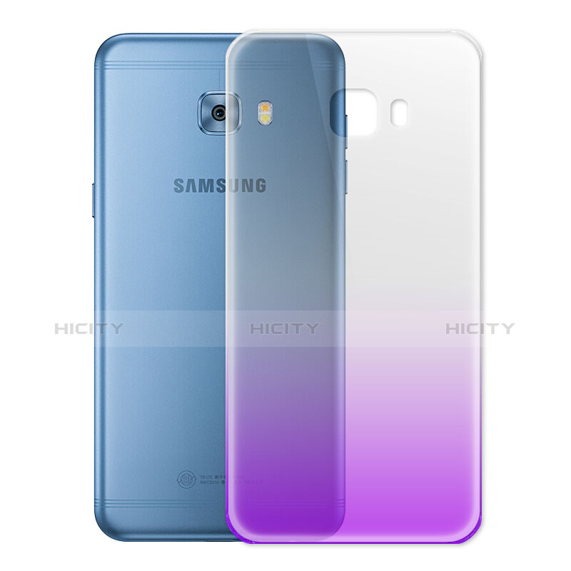 Coque Ultra Slim Transparente Souple Degrade pour Samsung Galaxy C5 Pro C5010 Violet Plus