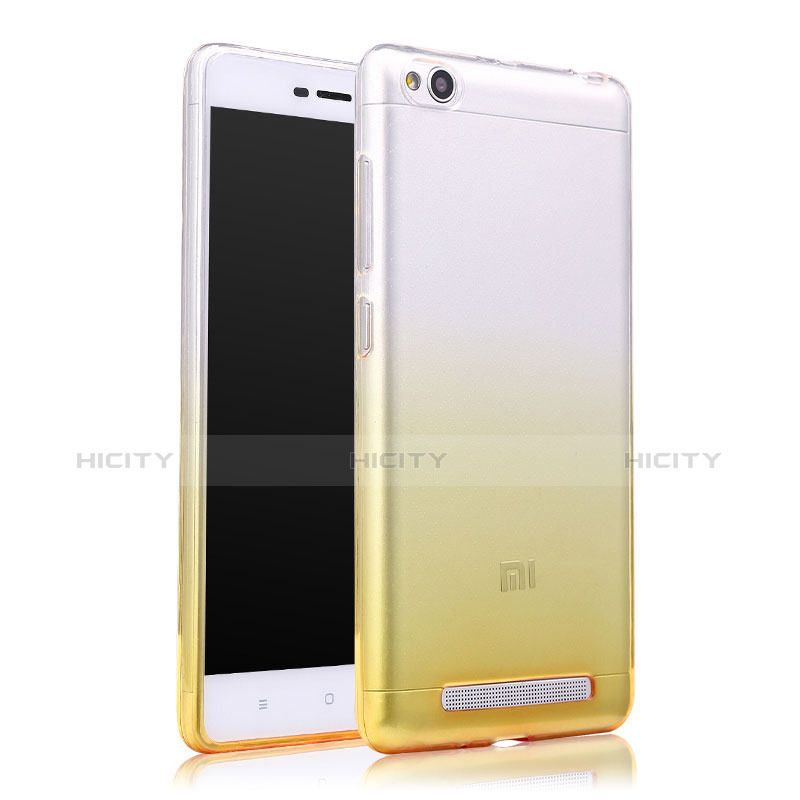 Coque Ultra Slim Transparente Souple Degrade pour Xiaomi Redmi 3 Jaune Plus