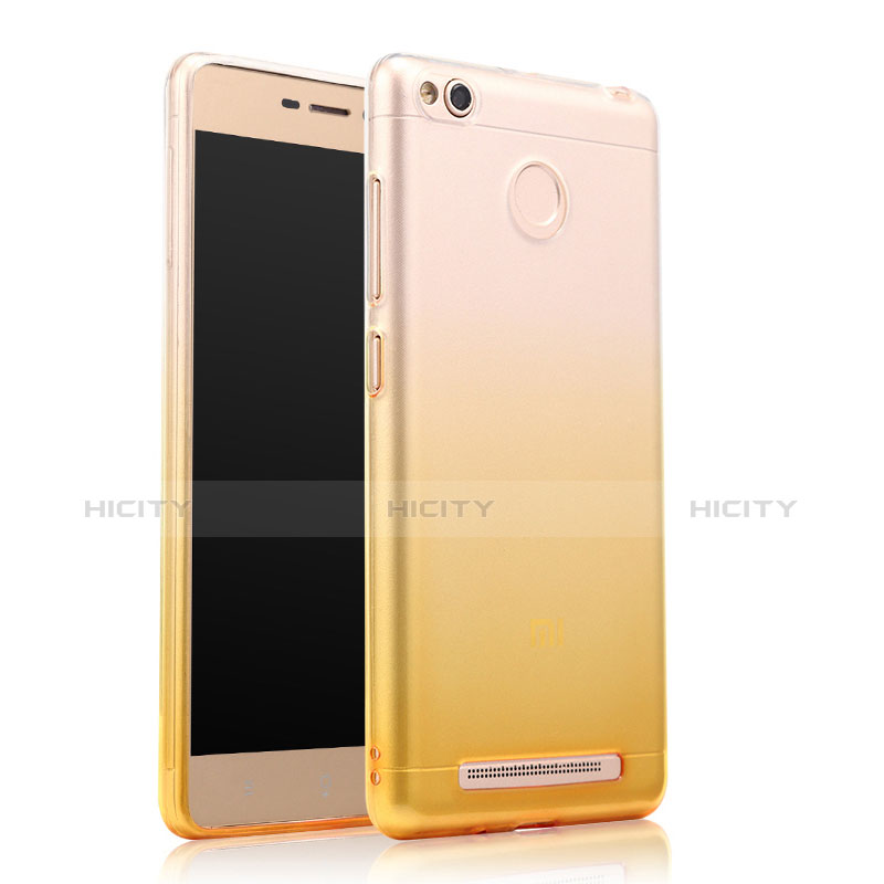 Coque Ultra Slim Transparente Souple Degrade pour Xiaomi Redmi 3S Jaune Plus