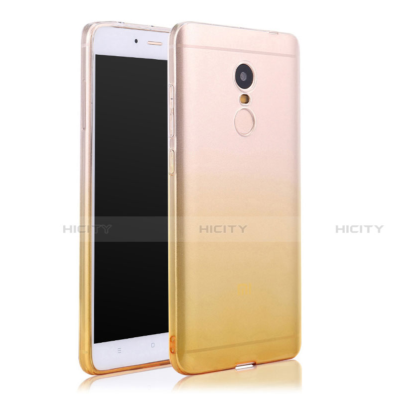 Coque Ultra Slim Transparente Souple Degrade pour Xiaomi Redmi Note 4 Standard Edition Jaune Plus