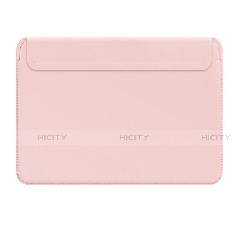 Double Pochette Housse Cuir L01 pour Apple MacBook Air 13 pouces (2020) Rose Plus