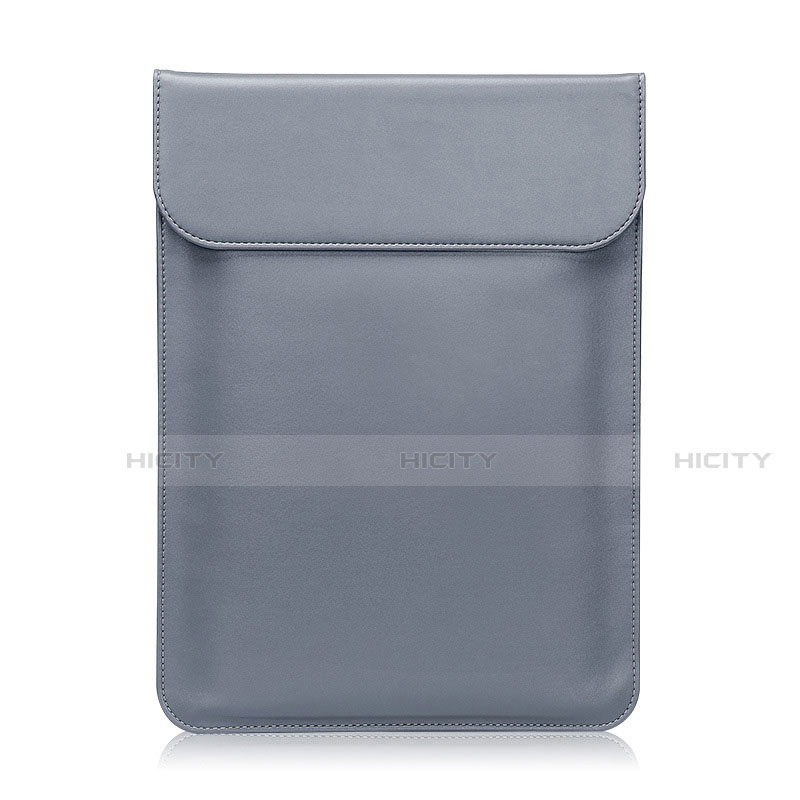 Double Pochette Housse Cuir L01 pour Huawei Matebook 13 (2020) Gris Plus