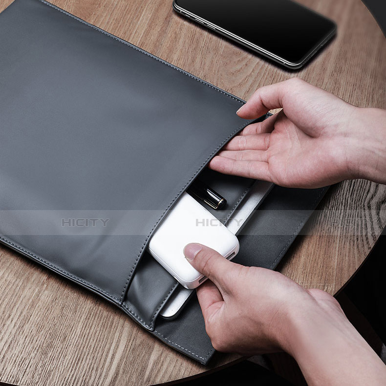 Double Pochette Housse Cuir L03 pour Apple MacBook Pro 13 pouces (2020) Plus