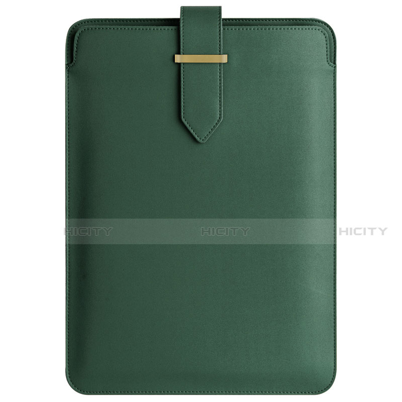 Double Pochette Housse Cuir L04 pour Apple MacBook Air 11 pouces Vert Plus