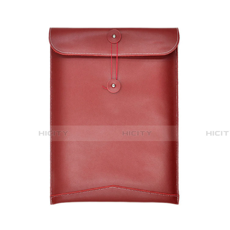 Double Pochette Housse Cuir L04 pour Huawei Matebook X Pro (2020) 13.9 Rouge Plus