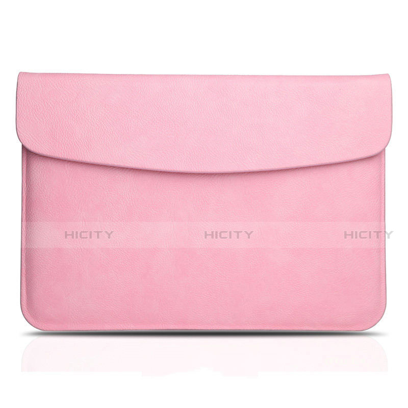 Double Pochette Housse Cuir L06 pour Apple MacBook 12 pouces Rose Plus